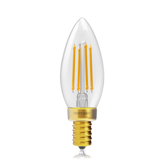 Светодиодная филаментная лампа с цоколем Е12, эквивалент 40Вт, 220 Вольт, Температура 3000К