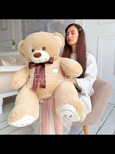 Плюшевый медведь 110 см кремовый Михель