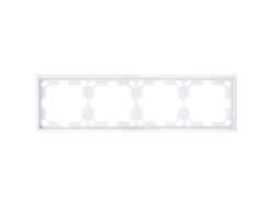 Рамка 4-постовая, цвет белый матовый - Jasmart FD - FD1004PWM