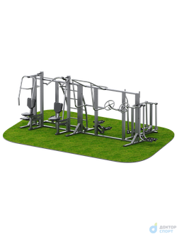 Уличный тренажерный комплекс на раме