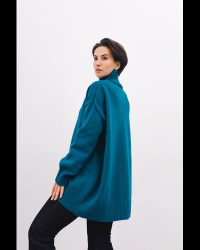 Свитер из шерсти мериноса  (морская волна)