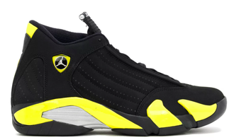 Nike Air Jordan 14 Thunder (черные с желтым)