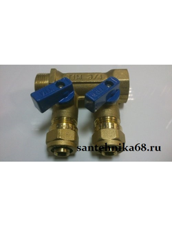 Коллектор с шаровыми кранами TIM 3/4 х 16 м/п на 2 3 4 5 выходов