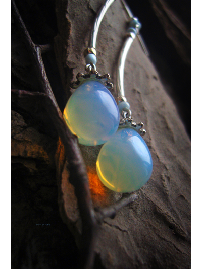 Серьги бохо "Капли лунного дождя"