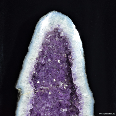Аметист (разн. кварца), жеода в агате. 185*140*395мм (ААА)