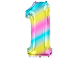 Фольгированная цифра - Диагональная радуга