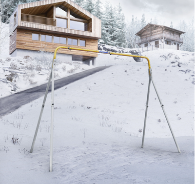 Качели двойные (без качелей) Romana R.103.28.04 (серый/жёлтый)