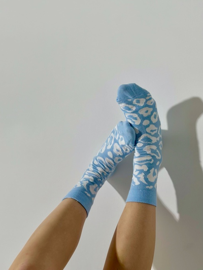 НОСКИ ПРИЯТНО "ГОЛУБОЙ ЛЕОПАРД"