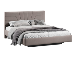 Спальня ПАНДОРА - Кровать без подъемного механизма Тип 1 Велюр Мокко тёмный