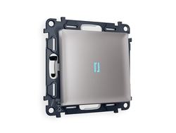 Переключатель 1-кл с подсветкой 10000K Сталь матовый - Ambrella Volt - ALFA