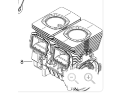 Шорт блок оригинальный BRP 300055207 / 300055209 для BRP LYNX/Ski-Doo Rotax 552 (2008-2011) YETI Pro 550 2010, YETI SUV 550 2009, YETI 550 2008, YETI 550 2011, YETI Pro 550 2011