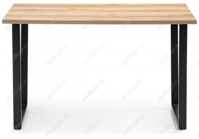 Стол Лота Лофт 120 25 мм дуб делано светлый / черный матовый
