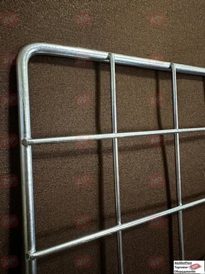 KR2000x400 Торговая решетка крашенная серая под хром 2000x400 мм, 7x3 мм, 50x50 мм