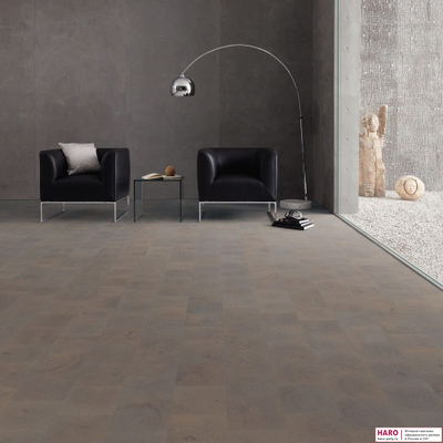 Декор паркетной доски Карре Дуб Селектив Серебряно-Серый Торцевой распил 539075 в интерьере гостиной