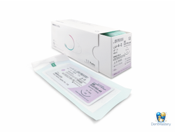 Нить хирургическая WEGO PGLA USP 4-0, MP 1,5 45 см – плетеная рассасывающаяся, фиолетовая