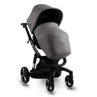 Коляска 3в1 ibebe i-stop Экокожа Grey, Black рама