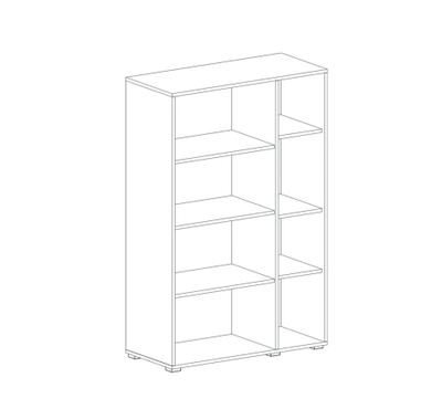 Ницца гостиная Шкаф-витрина 2дв, 898х400х1360, дуб винтерберг