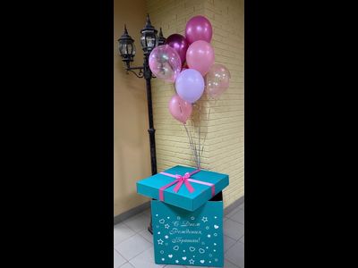 коробка сюрприз с воздушными шарами № 20