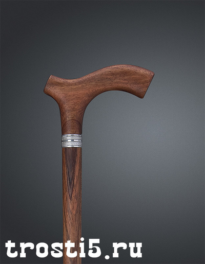 Классическая опорная трость из бодо с удобной рукоятью "Африканец"