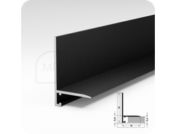 Микроплинтус АПЛ 02 производства Лука, длина 2,4м. цвет черный матовый