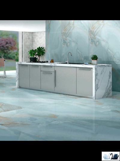 Керамогранит Creto Opera Onyx Sky 80 х 160 см голубой