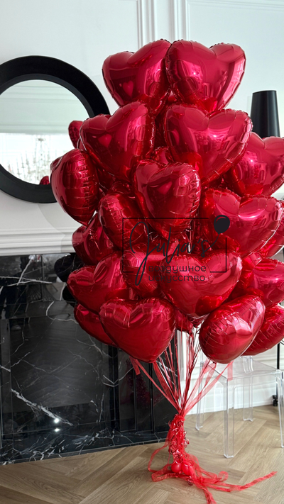 Красные сердца