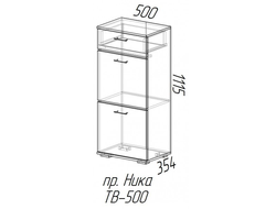 Тумба модульной прихожей НИКА ТВ-500