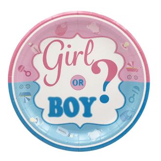 Тарелки на гендер Girl or Boy 8 шт