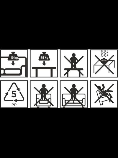 Комплект мебели Корфу со столиком-сундуком графит