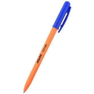 Ручка шариковая автоматоматическая Attache Economy, оранжевый корпус (синяя)
