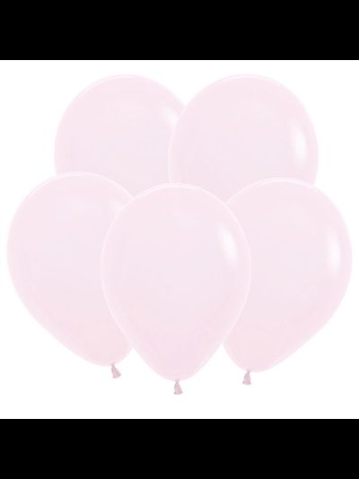 Воздушный шар с гелием "Нежно-розовый матовый пастель" 30 см