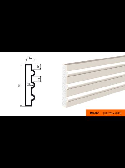Фасадный молдинг из пенополистирола с покрытием LEPNINAPLAST (Лепнинапласт)  МВ-90/1