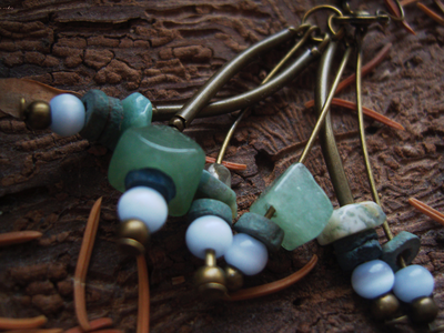 Благотворительность. Серьги в лесном стиле "Сон матушки Сосны"