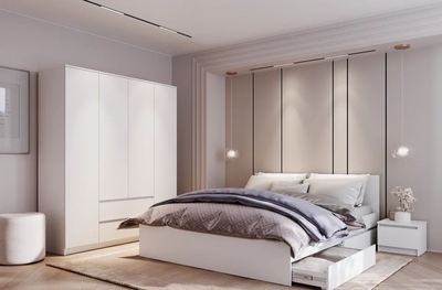 Спальный гарнитур «Симпл» Белый (BTS)