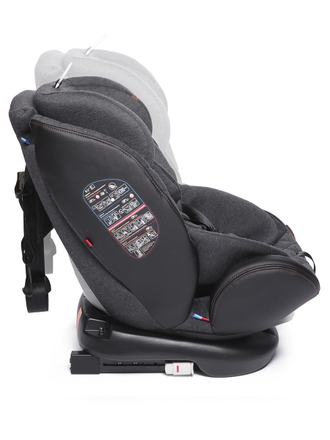 Автокресло Baby Care Shelter 0-36кг, IsoFix, поворотная база 360, Eco Black / Grey Cotton