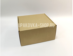 Коробка с откидной крышкой 200*200*100 мм БУРЫЙ