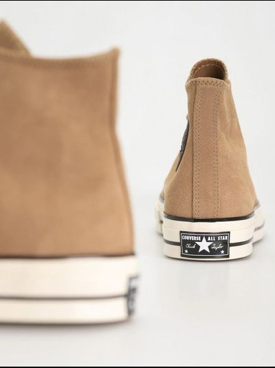 Кеды Converse Chuck Taylor 70 замшевые бежевые высокие