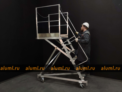 Стремянка передвижная алюминиевая Н-1.7А