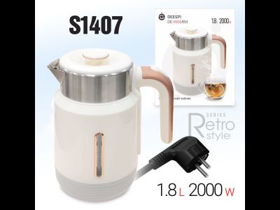 Электрический чайник Deespi DE-W06RM 1,8 л 2000 Вт (бежевый)