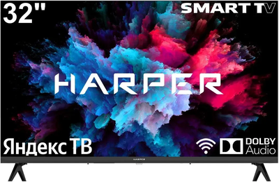 Телевизор Harper 32R750TS  32"  HD Ready  Яндекс ТВ  Черный