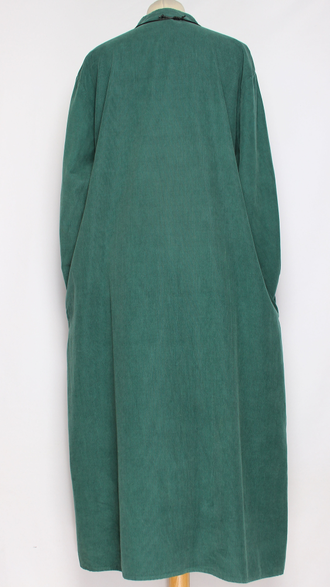 Платье Бохо вельветовое "СТОЙКА ЗАЩИП" малахит до р.52