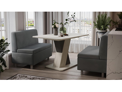 Диван прямой большой КАИР Исп.2 Велюр Camaro 18 (серый)