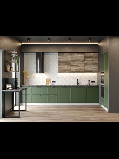 Кухня «Квадро» Оливково-зеленый  модульная кухня