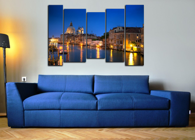 Модульная картина "Красивый город на воде"