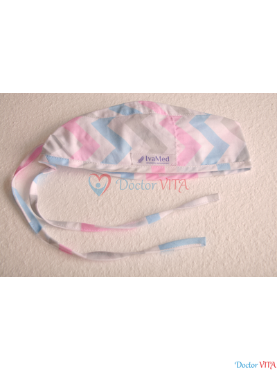 Медицинская шапочка "Цветной Зиг-Заг"