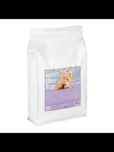 Wonderfur Sterilised Индейка/Ягненок для кошек 5 кг