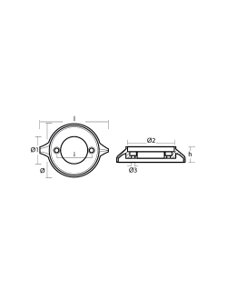 Цинковый кольцевой анод Tecnoseal 00703 Ø120x156x35мм для двигателей Volvo Penta AQ 200-290