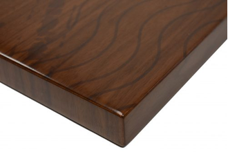 Walnut Veneer Self Edge Table Top with Digital Print provided by Customer