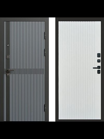 Дверь входная Граунд грей с панелью