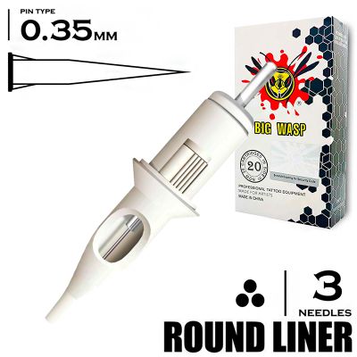 3RL/0,35 mm - Round Liner &quot;BIG-WASP&quot; (STANDARD WHITE)